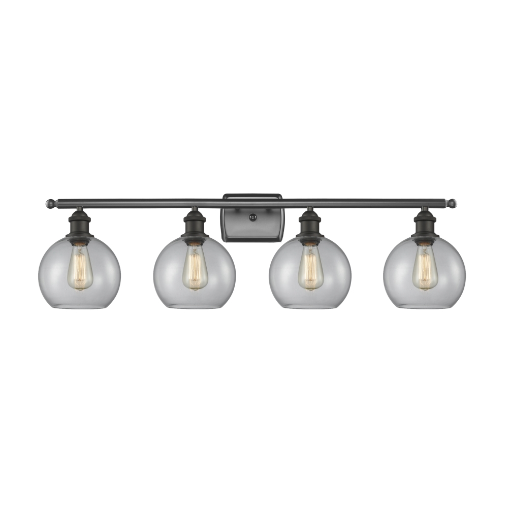 Innovations 516-4W-OB-G122-8 Athens 4 Light 36 inch Bath Vanity Light in Oil Rubbed Bronze