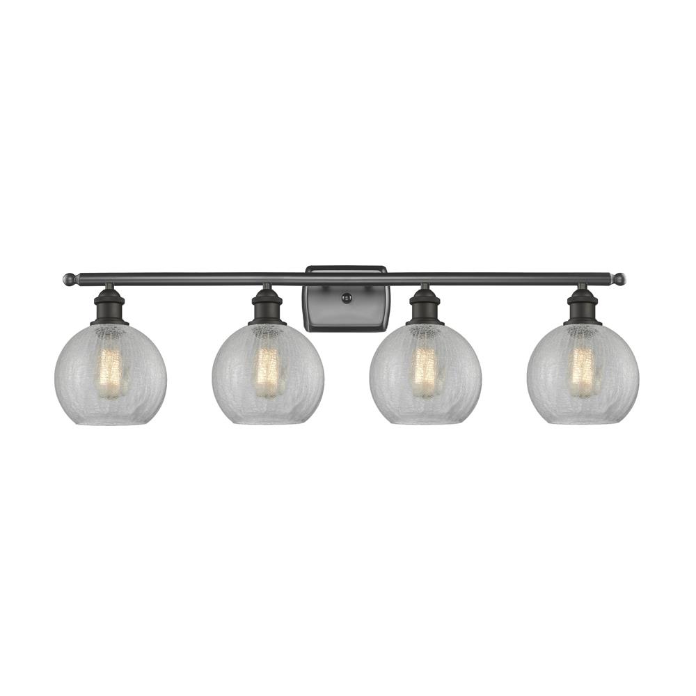 Innovations 516-4W-OB-G125-LED 4 Light Vintage Dimmable LED Athens 36 inch Bathroom Fixture in Oil Rubbed Bronze