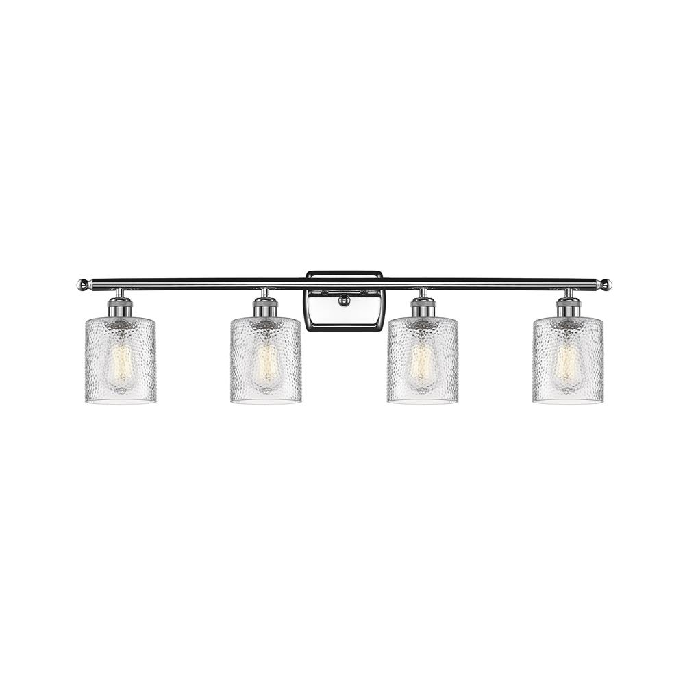 Innovations 516-4W-PC-G112-LED 4 Light Vintage Dimmable LED Cobbleskill 36 inch Bathroom Fixture in Polished Chrome