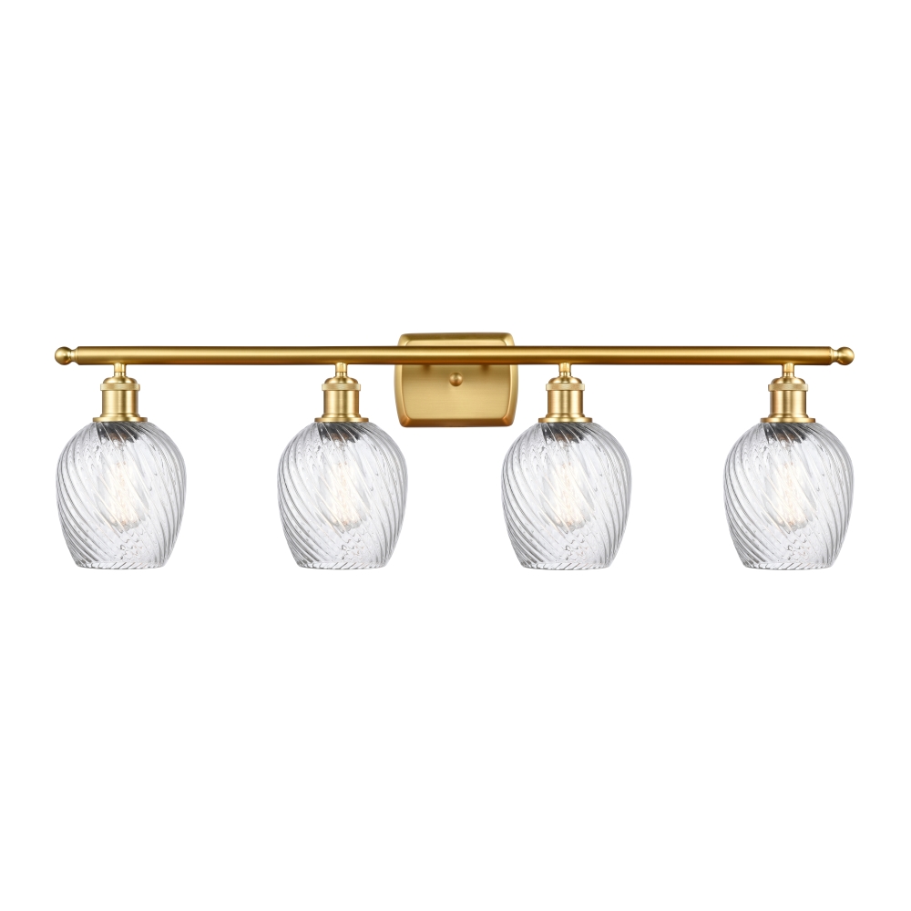 Innovations 516-4W-SG-G292 Salina 4 Light Bath Vanity Light part of the Ballston Collection in Satin Gold