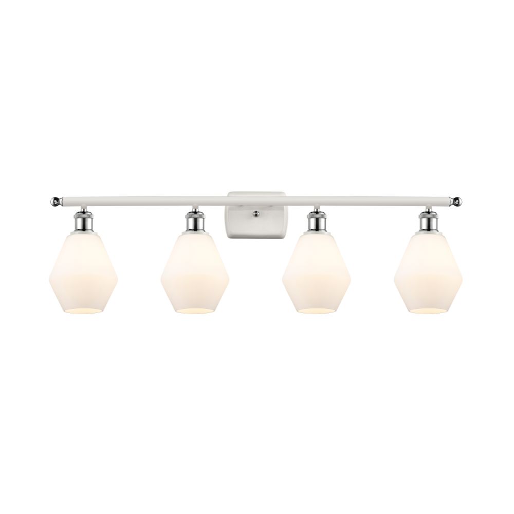 Innovations 516-4W-WPC-G651-6-LED Cindyrella 4 Light 36 inch Bath Vanity Light in White and Polished Chrome