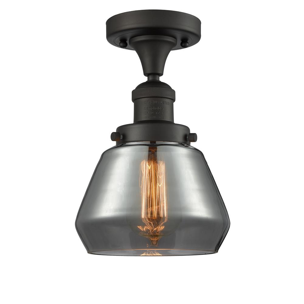 Innovations 517-1CH-OB-G173-LED 1 Light Vintage Dimmable LED Fulton 7 inch Semi-Flush Mount in Oil Rubbed Bronze