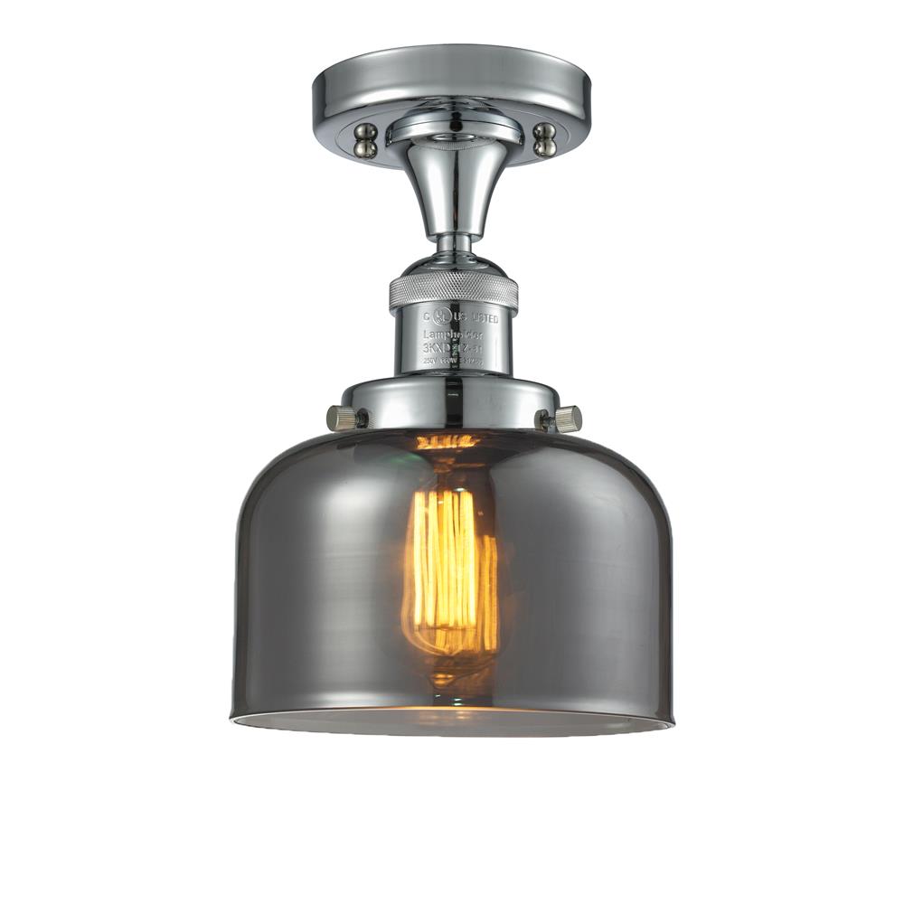 Innovations 517-1CH-PC-G73-LED 1 Light Vintage Dimmable LED Large Bell 8 inch Semi-Flush Mount in Polished Chrome