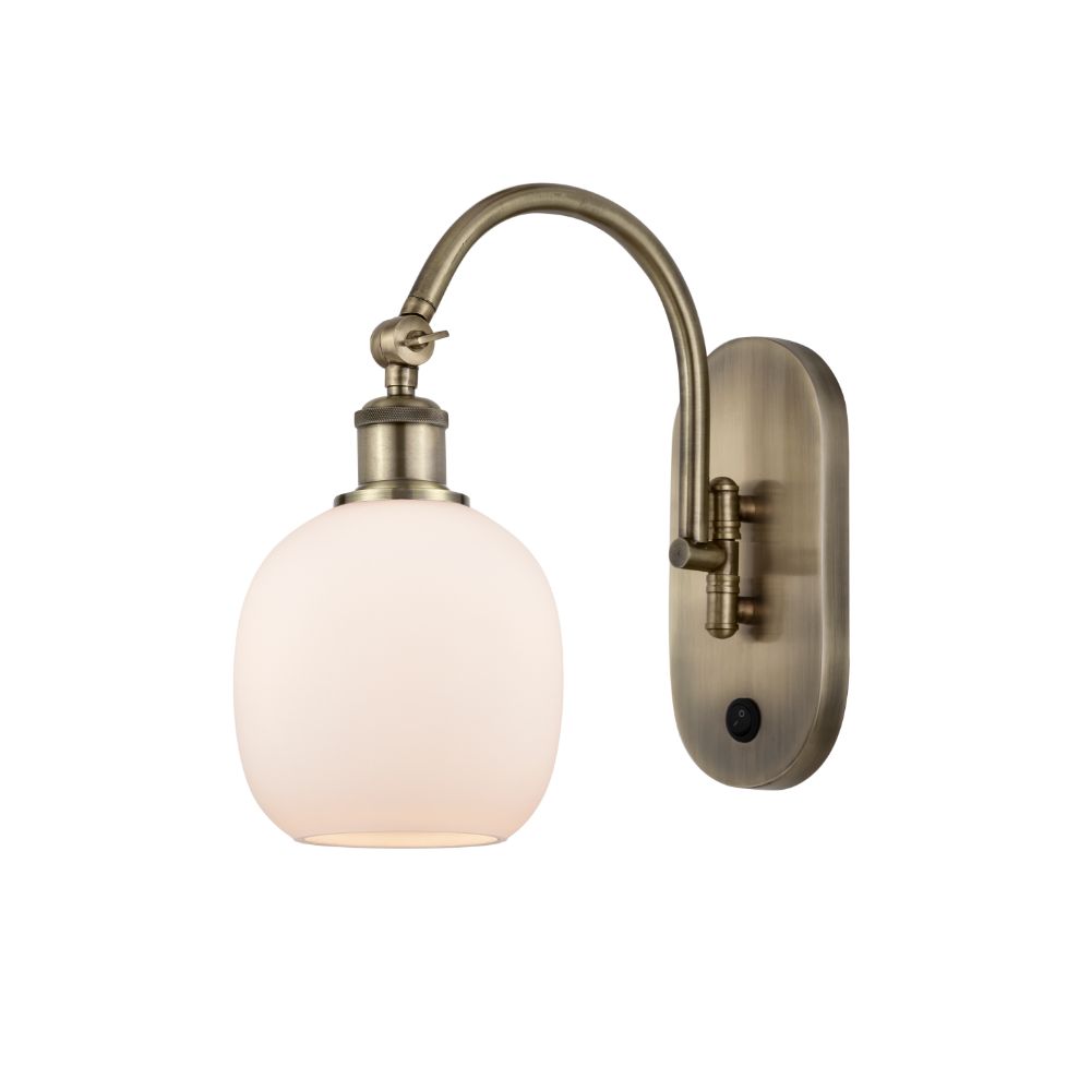 Innovations 518-1W-AB-G101-LED Belfast 1 Light 6 inch Sconce in Antique Brass