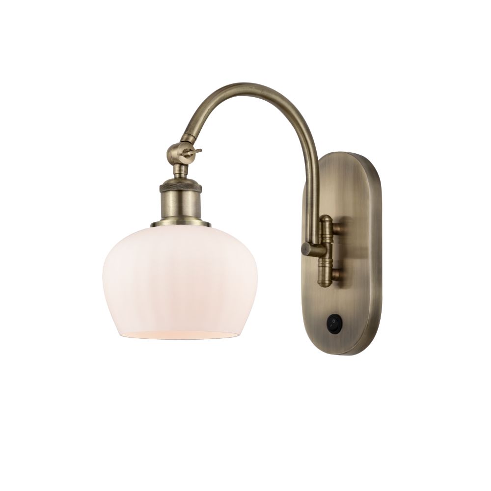 Innovations 518-1W-AB-G91-LED Fenton 1 Light 6.5 inch Sconce in Antique Brass