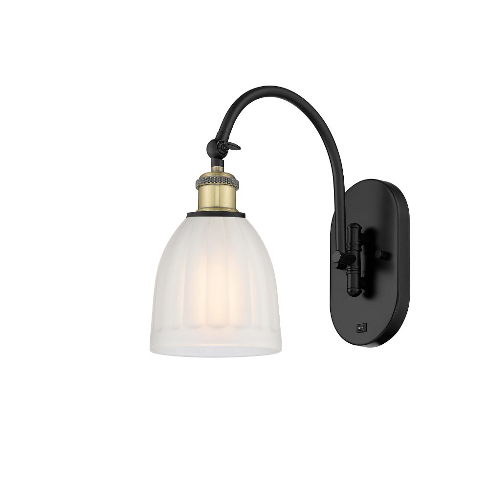 Innovations 518-1W-BAB-G441 Brookfield Sconce in Black Antique Brass