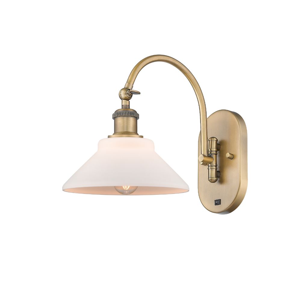 Innovations 518-1W-BB-G131 Orwell Sconce in Brushed Brass