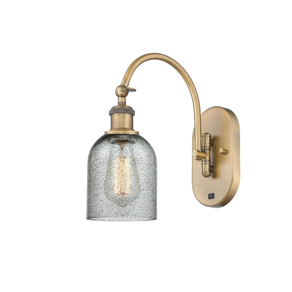 Innovations 518-1W-BB-G257-LED Caledonia Sconce in Brushed Brass