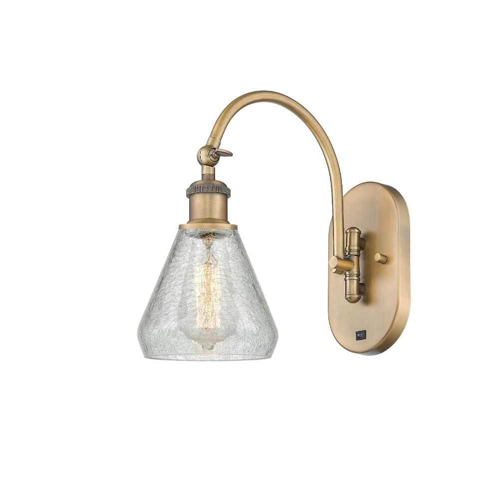 Innovations 518-1W-BB-G275-LED Conesus Sconce in Brushed Brass