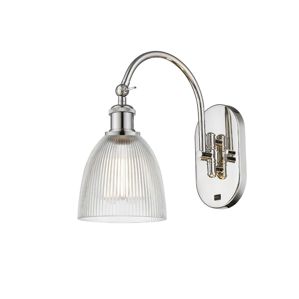 Innovations 518-1W-PN-G382 Castile Sconce in Polished Nickel