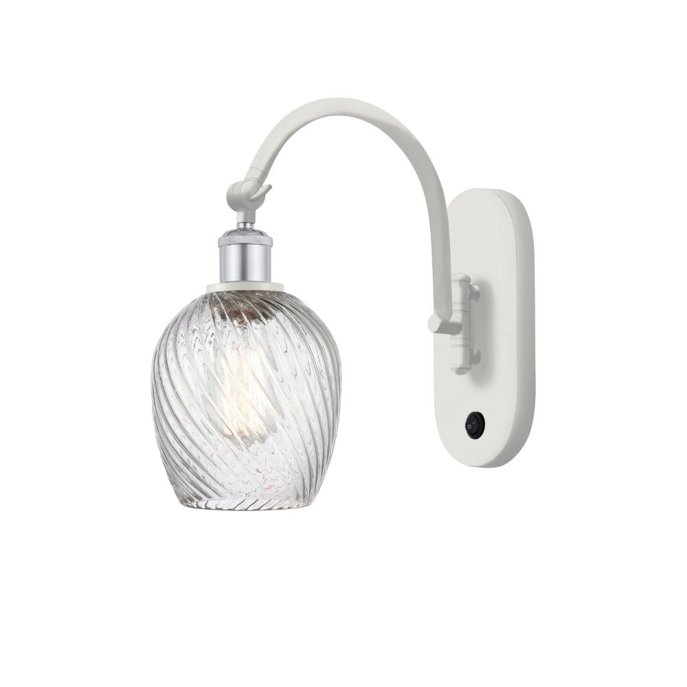 Innovations 518-1W-WPC-G292-LED Salina 1 Light 5.3 inch Sconce in White and Polished Chrome