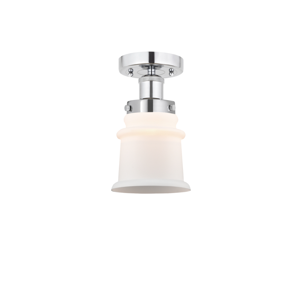 Innovations 616-1F-PC-G181S Small Canton 1 Light Semi-Flush Mount part of the Edison Collection