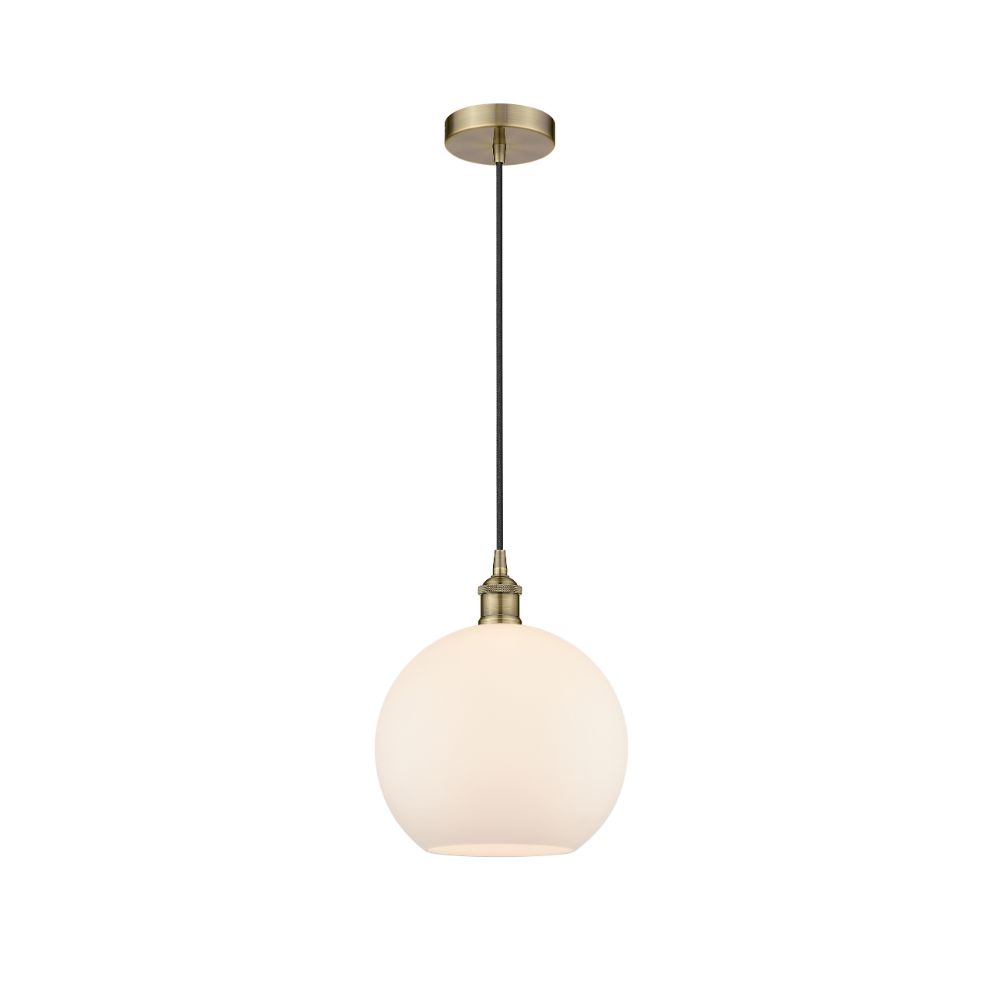 Innovations 616-1P-AB-G121-10 Athens Mini Pendant in Antique Brass