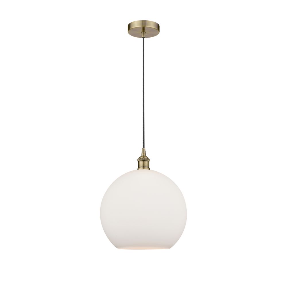 Innovations 616-1P-AB-G121-12 Athens Mini Pendant in Antique Brass