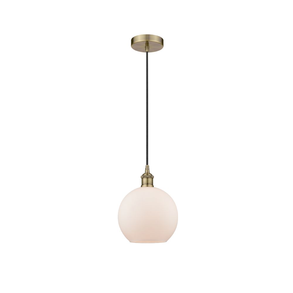 Innovations 616-1P-AB-G121-8 Athens Mini Pendant in Antique Brass