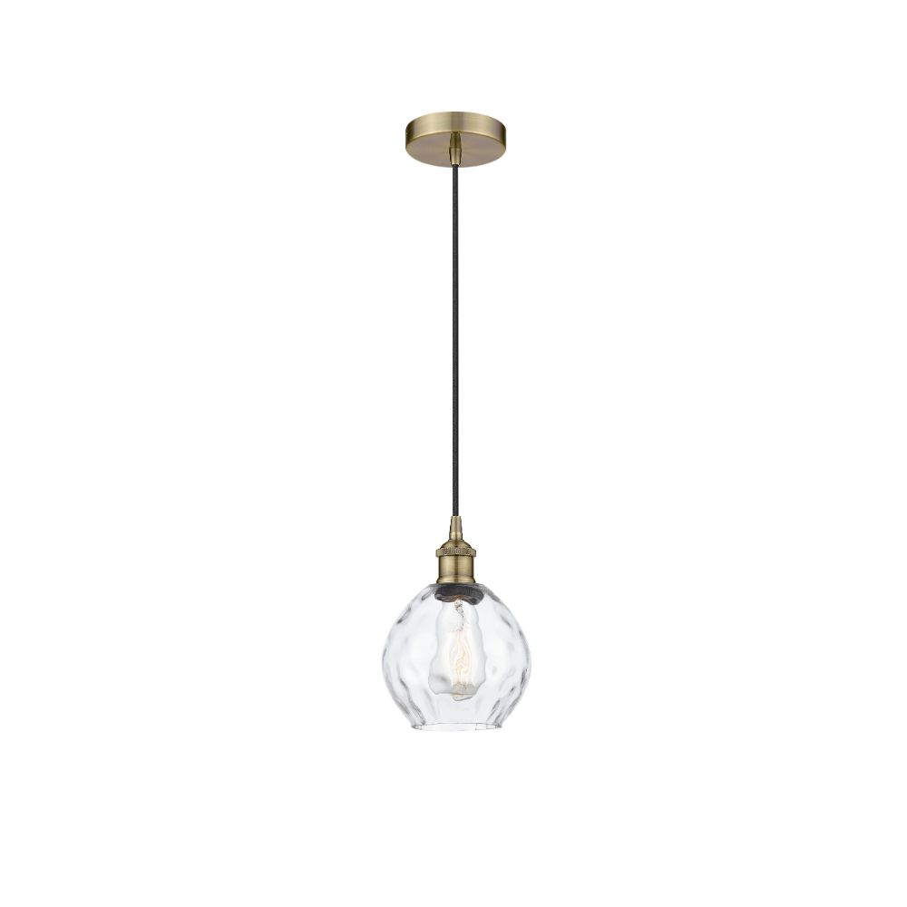 Innovations 616-1P-AB-G362 Waverly Mini Pendant in Antique Brass