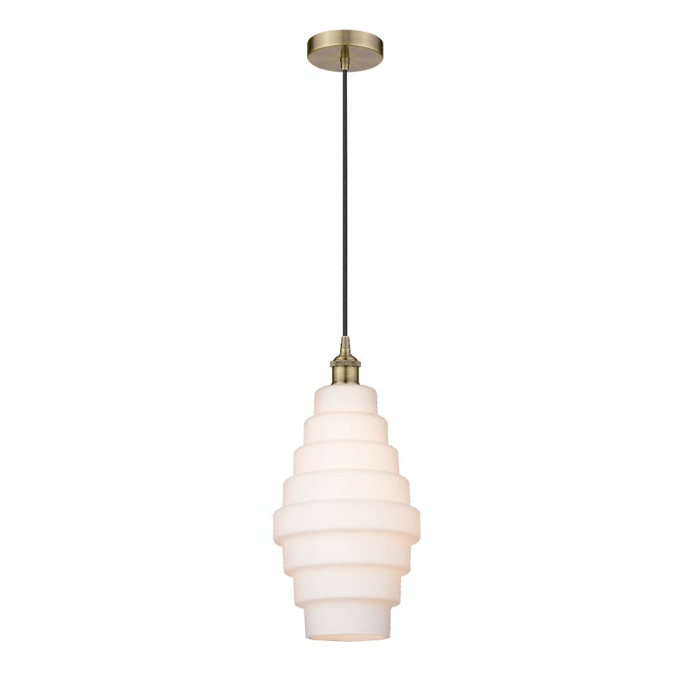 Innovations 616-1P-AB-G671-8-LED Cascade Mini Pendant in Antique Brass
