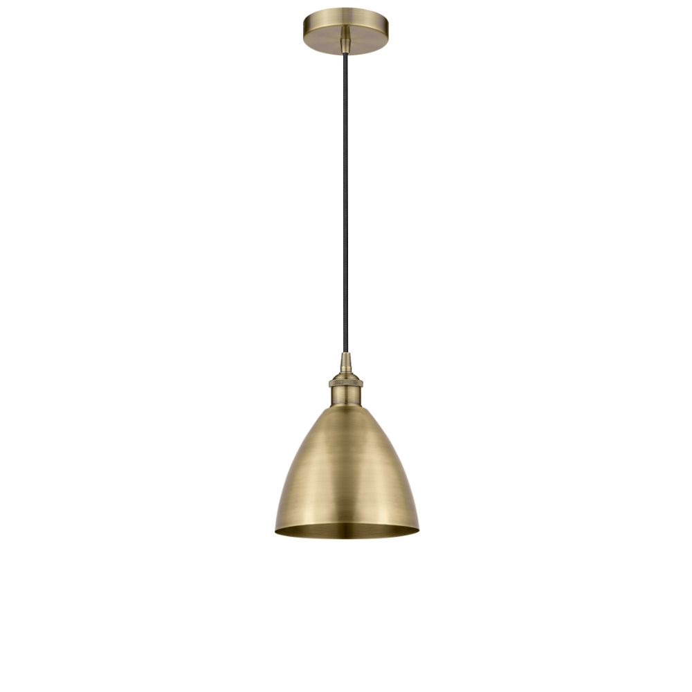 Innovations 616-1P-AB-MBD-75-AB Edison Dome Mini Pendant in Antique Brass