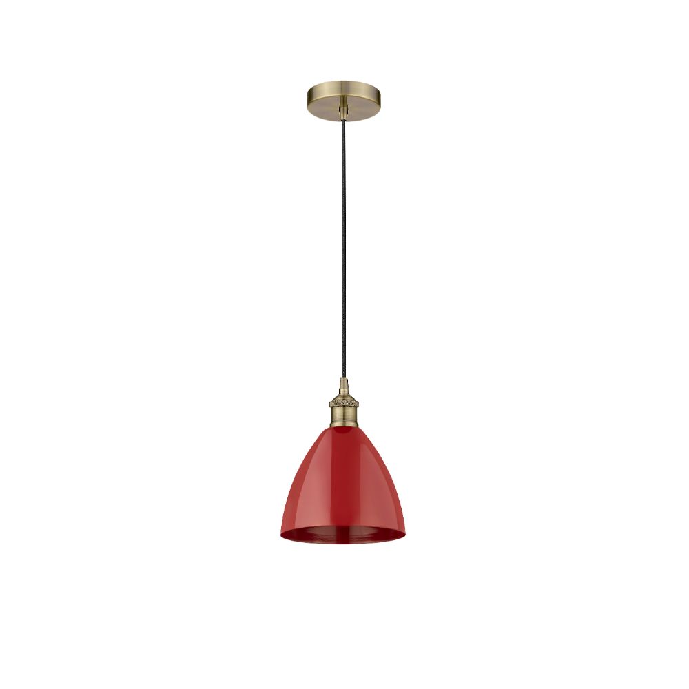Innovations 616-1P-AB-MBD-75-RD-LED Plymouth Dome Mini Pendant in Antique Brass