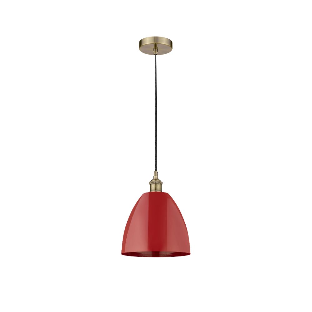 Innovations 616-1P-AB-MBD-9-RD Plymouth Dome Mini Pendant in Antique Brass