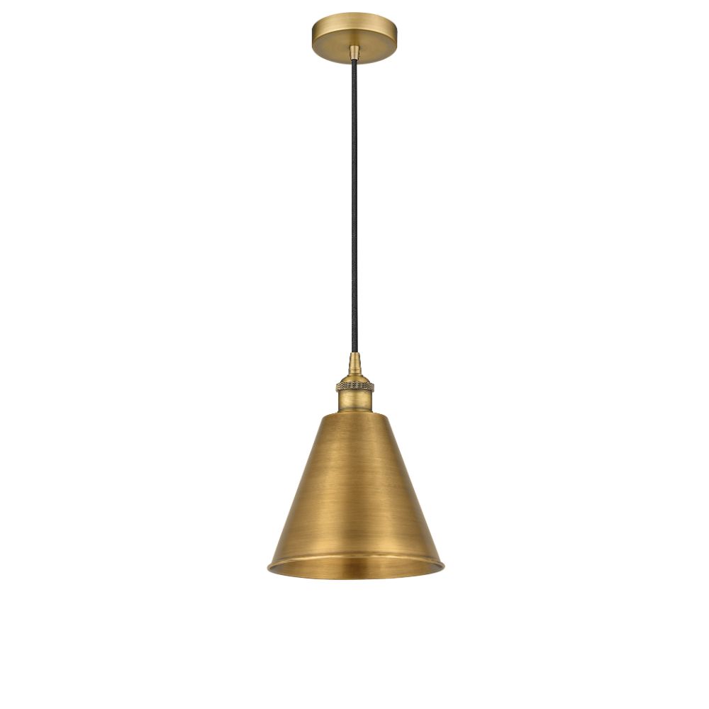 Innovations 616-1P-BB-MBC-8-BB-LED Edison Cone Mini Pendant in Brushed Brass