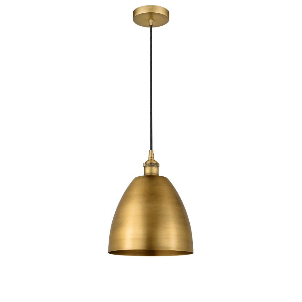 Innovations 616-1P-BB-MBD-9-BB Edison Dome Mini Pendant in Brushed Brass