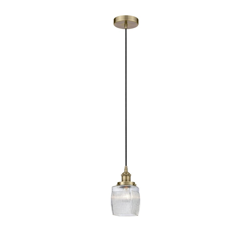 Innovations 616-1PH-AB-G302-LED Colton Mini Pendant in Antique Brass