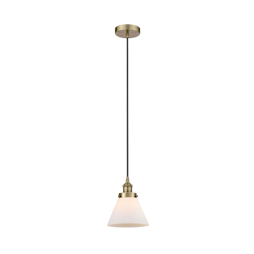 Innovations 616-1PH-AB-G41-LED Cone Mini Pendant in Antique Brass