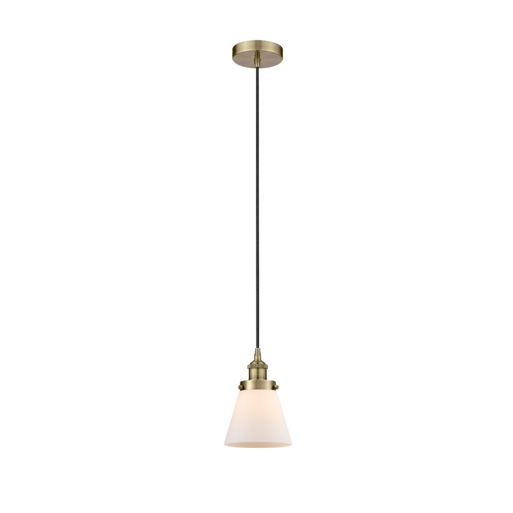 Innovations 616-1PH-AB-G61-LED Cone Mini Pendant in Antique Brass
