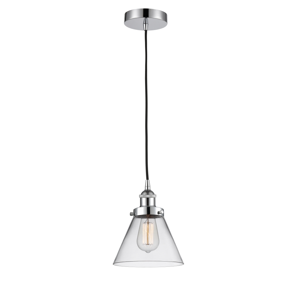Innovations 616-1PH-PC-G42 Large Cone 1 Light 10 inch Mini Pendant in Polished Chrome
