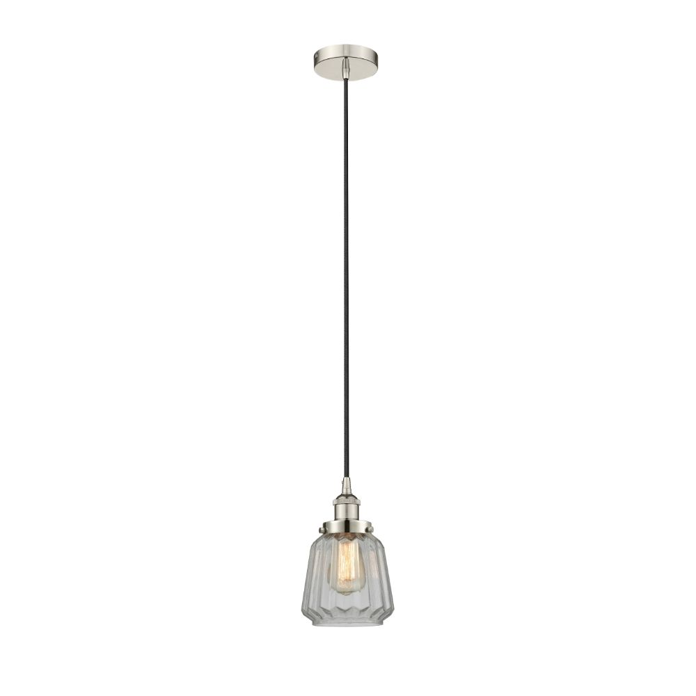 Innovations 616-1PH-PN-G142 Chatham Mini Pendant in Polished Nickel