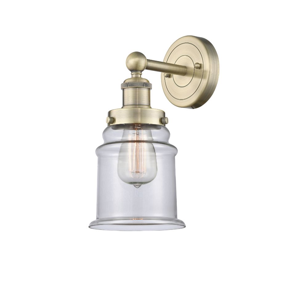 Innovations 616-1W-AB-G182 Canton - 1 Light 6" Sconce - Antique Brass Finish - Clear Shade