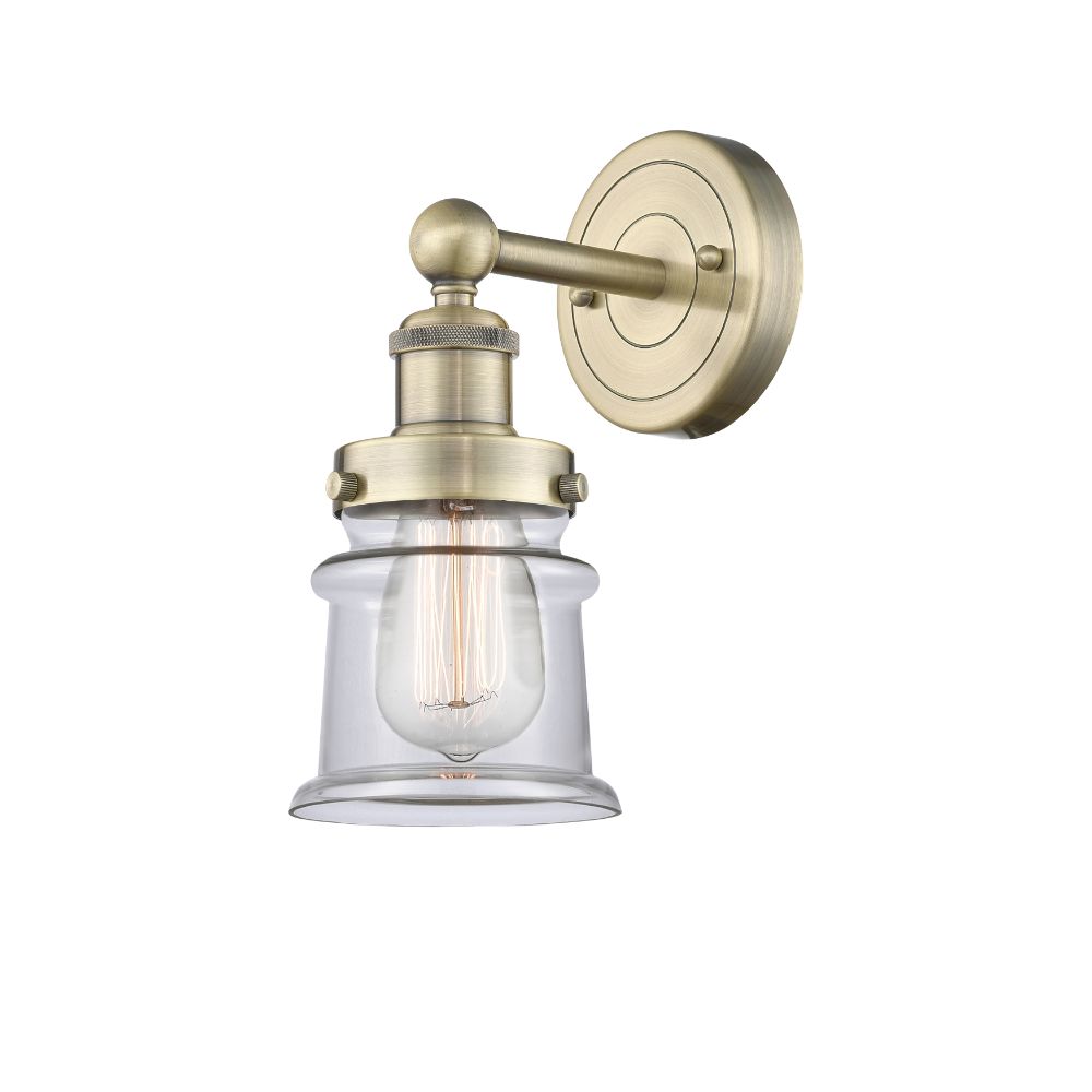 Innovations 616-1W-AB-G182S Canton - 1 Light 5" Sconce - Antique Brass Finish - Clear Shade