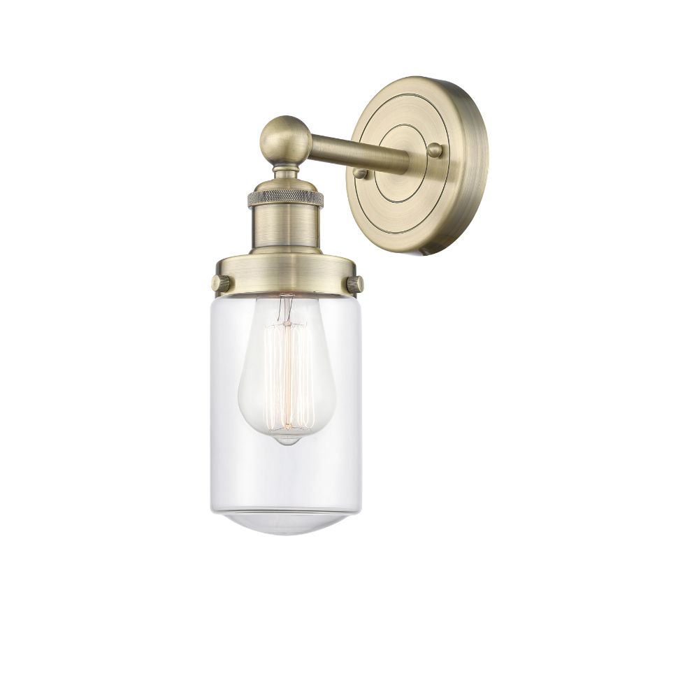 Innovations 616-1W-AB-G312 Dover - 1 Light 7" Sconce - Antique Brass Finish - Clear Shade