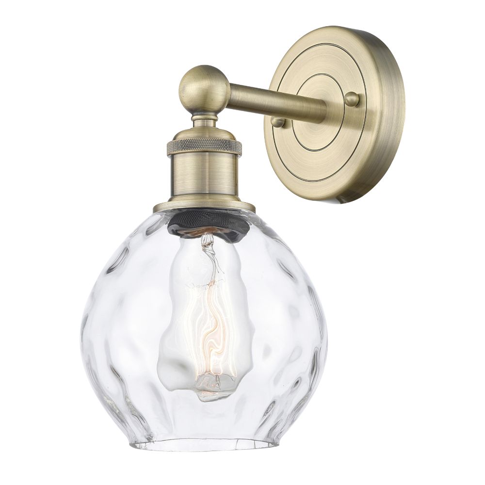 Innovations 616-1W-AB-G362 Waverly - 1 Light 6" Sconce - Antique Brass Finish - Clear Shade