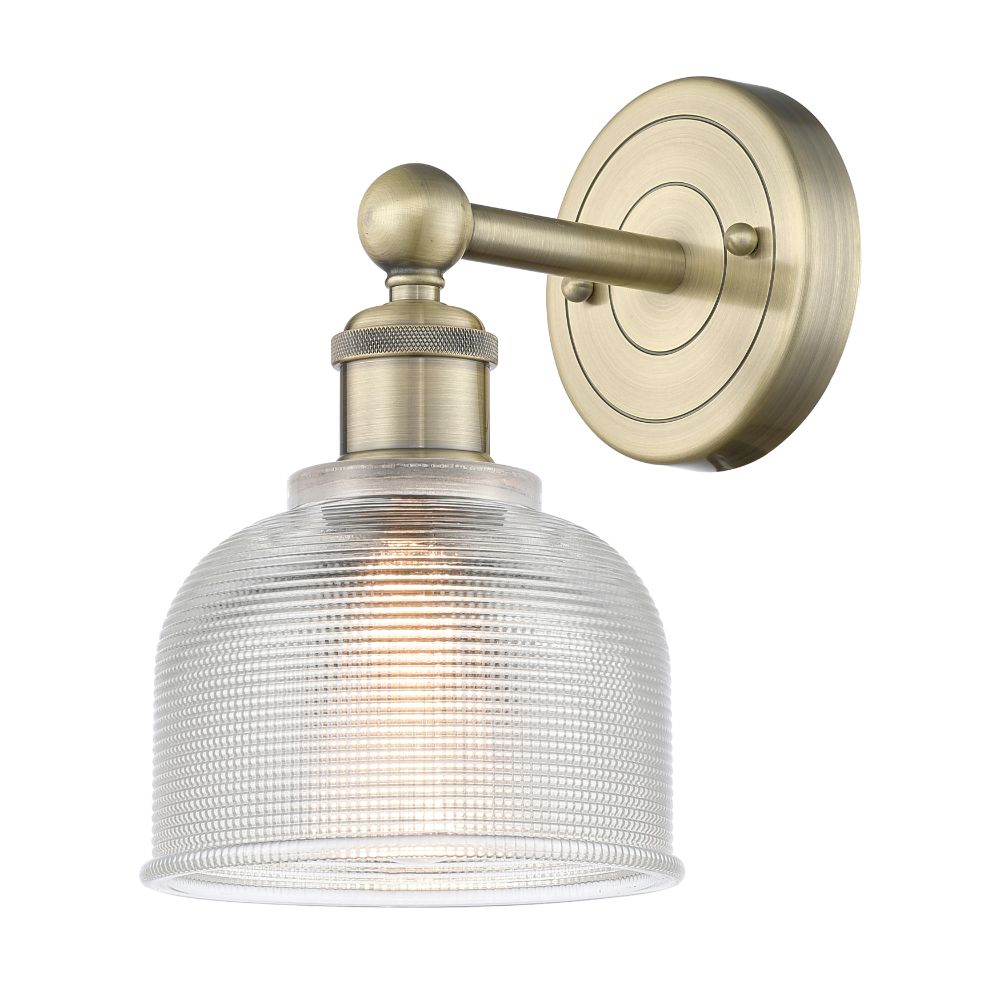 Innovations 616-1W-AB-G412 Dayton - 1 Light 6" Sconce - Antique Brass Finish - Clear Shade