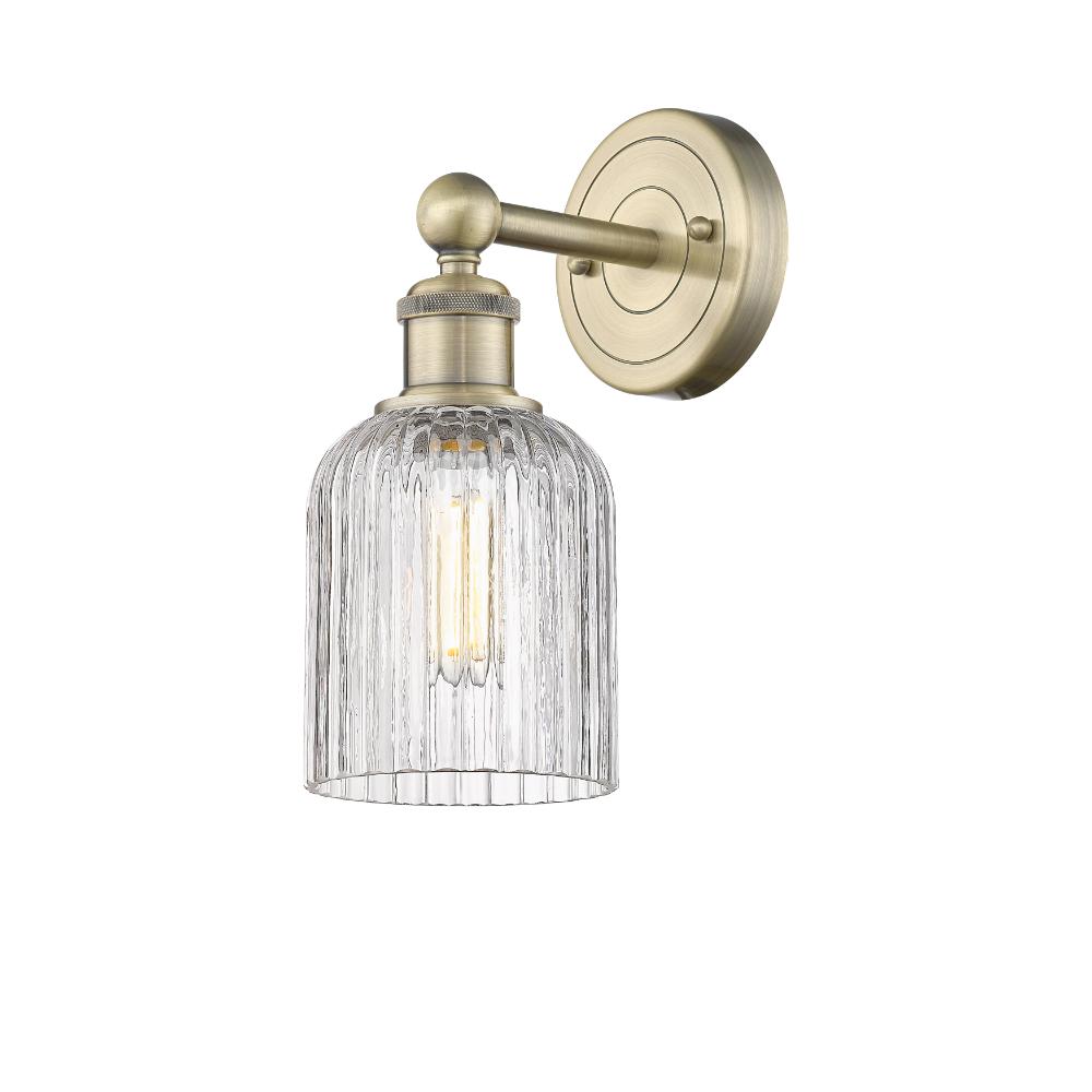 Innovations 616-1W-AB-G559-5CL Edison - Bridal Veil - 1 Light 5" Sconce - Antique Brass Finish - Clear Shade