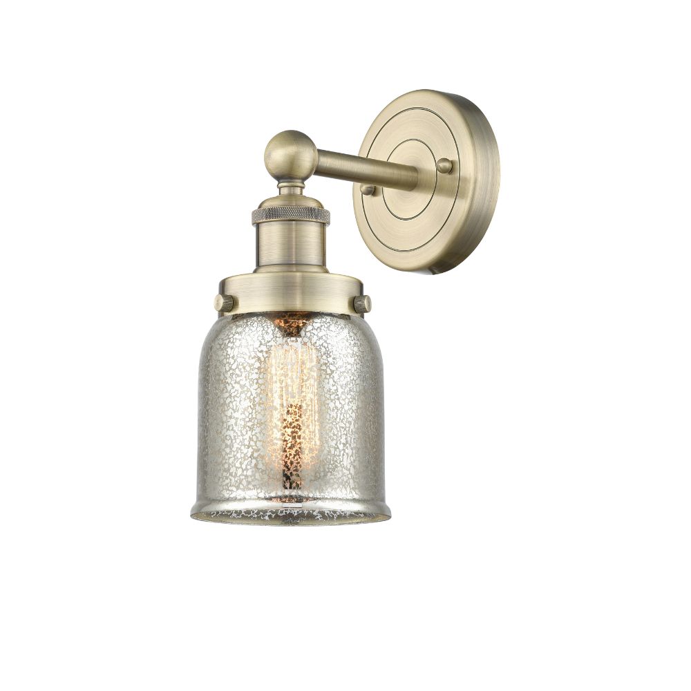 Innovations 616-1W-AB-G58 Small Bell - 1 Light 7" Sconce - Antique Brass Finish - Mercury Shade