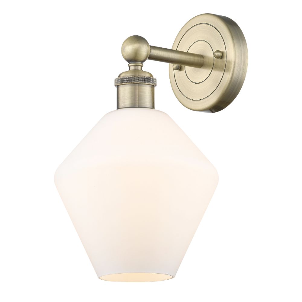 Innovations 616-1W-AB-G651-8 Edison Cindyrella - 1 Light 8" Sconce - Antique Brass Finish - Cased Matte White Shade