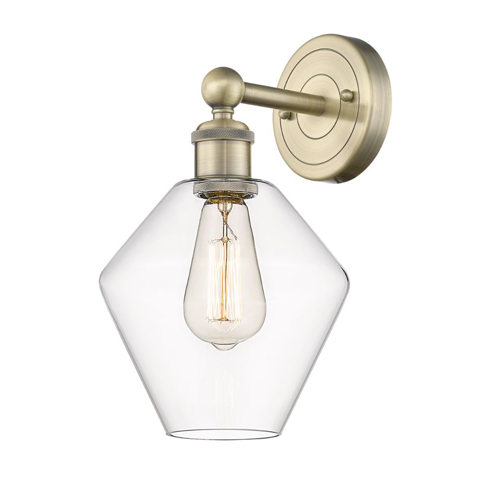 Innovations 616-1W-AB-G652-8 Edison Cindyrella - 1 Light 8" Sconce - Antique Brass Finish - Clear Shade