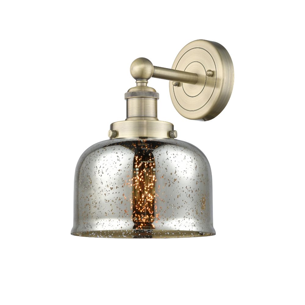 Innovations 616-1W-AB-G78 Large Bell - 1 Light 7" Sconce - Antique Brass Finish - Mercury Shade
