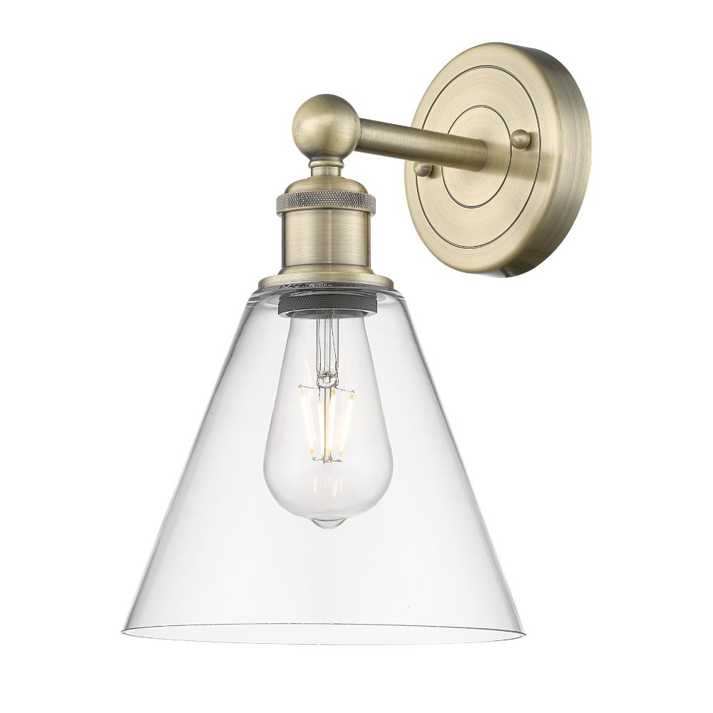Innovations 616-1W-AB-GBC-82 Berkshire - 1 Light 8" Sconce - Antique Brass Finish - Clear Shade