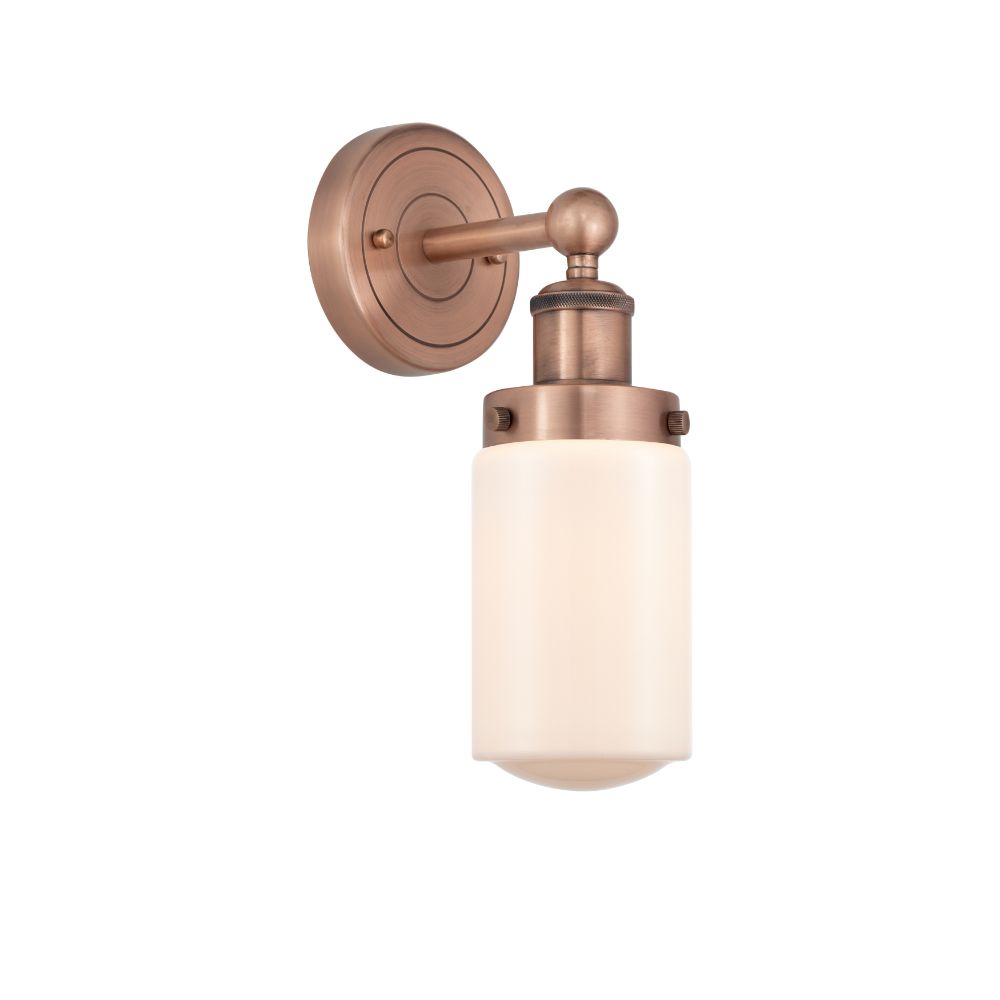 Innovations 616-1W-AC-G311 Dover - 1 Light 7" Sconce - Antique Copper Finish - Matte White Shade