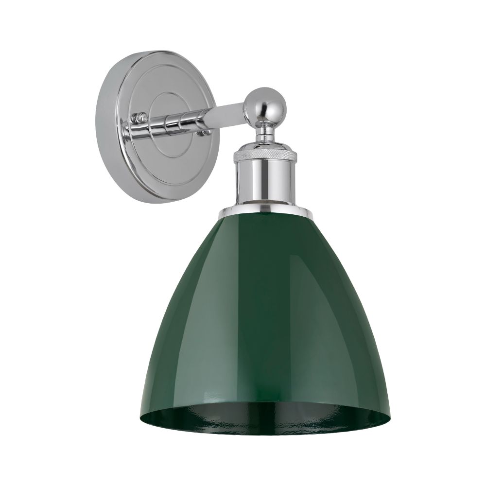 Innovations 616-1W-PC-MBD-75-GR Plymouth Dome - 1 Light 8" Sconce - Polished Chrome Finish - Green Shade