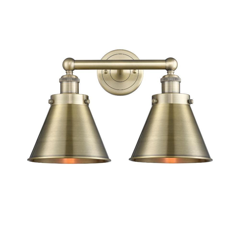 Innovations 616-2W-AB-M13-AB Appalachian - 2 Light 17" Bath Vanity Light - Antique Brass Finish - Antique Brass Shade