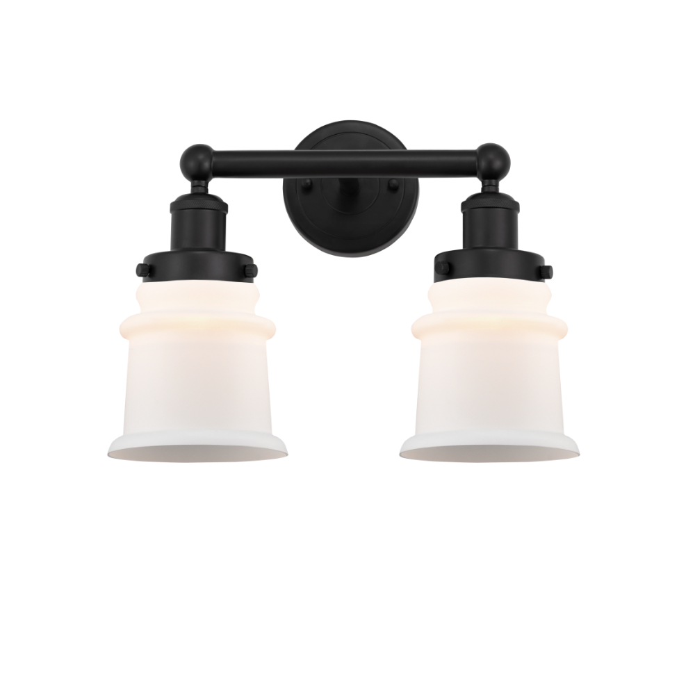 Innovations 616-2W-BK-G181S Small Canton 2 Light Bath Vanity Light part of the Edison Collection