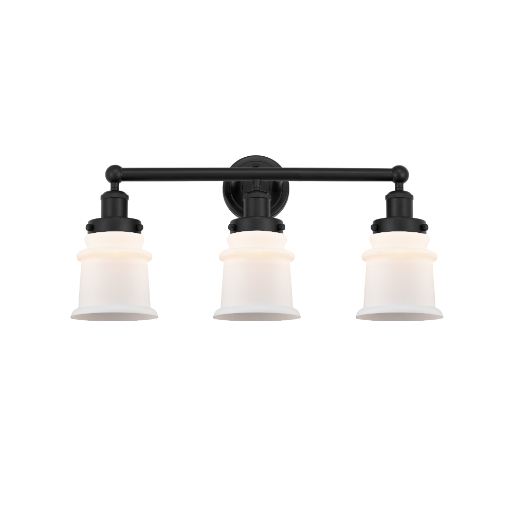 Innovations 616-3W-BK-G181S Small Canton 3 Light Bath Vanity Light part of the Edison Collection
