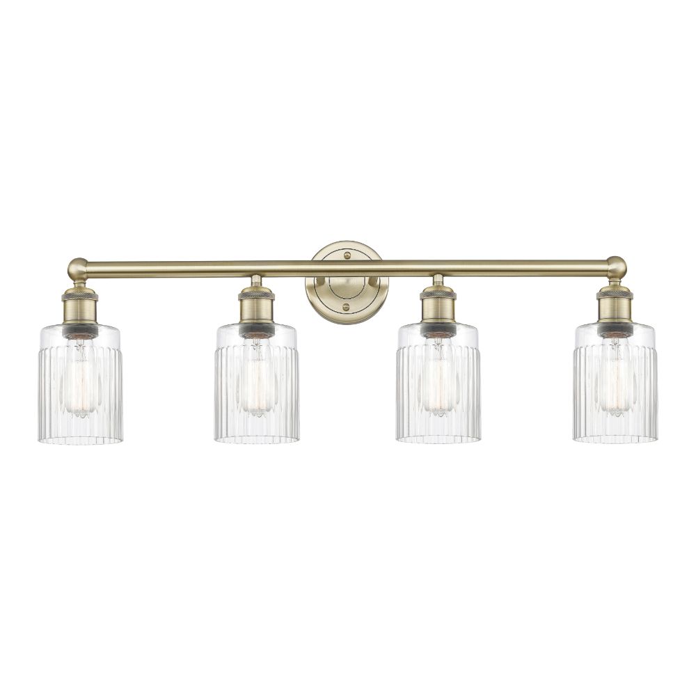 Innovations 616-4W-AB-G342 Hadley - 4 Light 32" Bath Vanity Light - Antique Brass Finish - Clear Shade