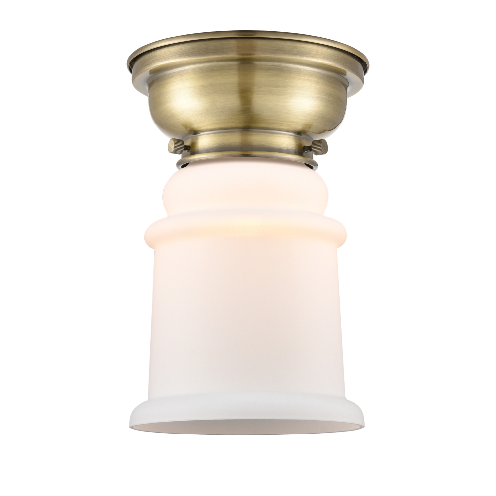 Innovations 623-1F-AB-G181 Canton 1 Light 9 inch Flush Mount in Antique Brass