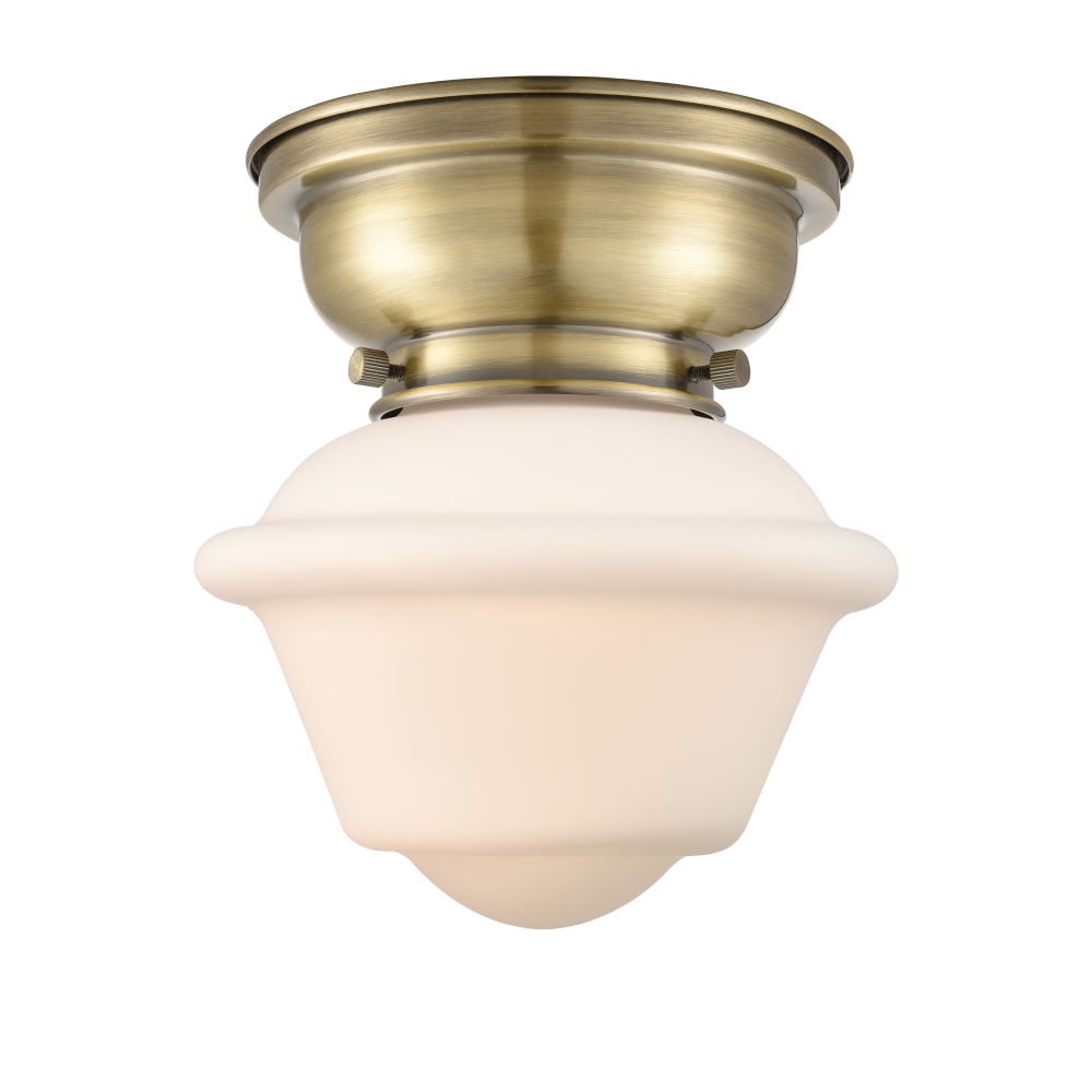 Innovations 623-1F-AB-G531 Small Oxford 1 Light Flush Mount in Antique Brass